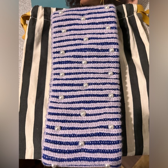 ❌ON SALE❌LELE SADOUGHI NWOT SUNDAY STRIPE EMBELLISHED STRIPE RIBBED EAR WARMER - Picture 4 of 8